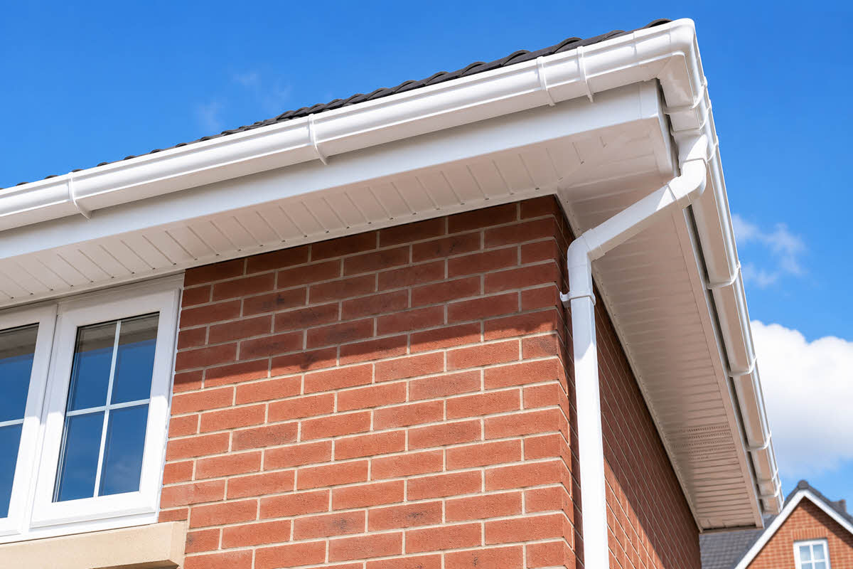 clean gutters roofline corner